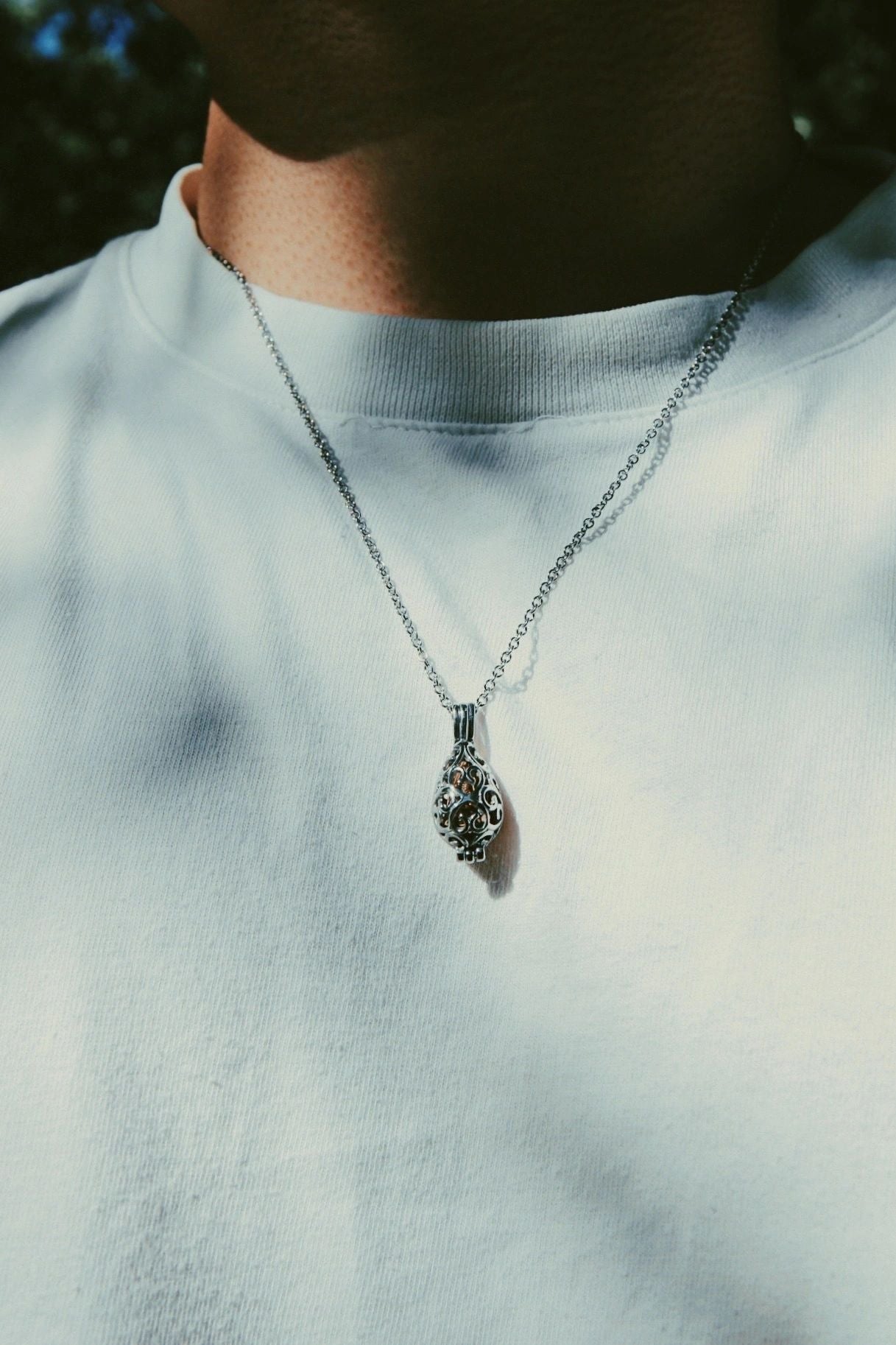 Hollow Cage Pendant Ash Keepsake
