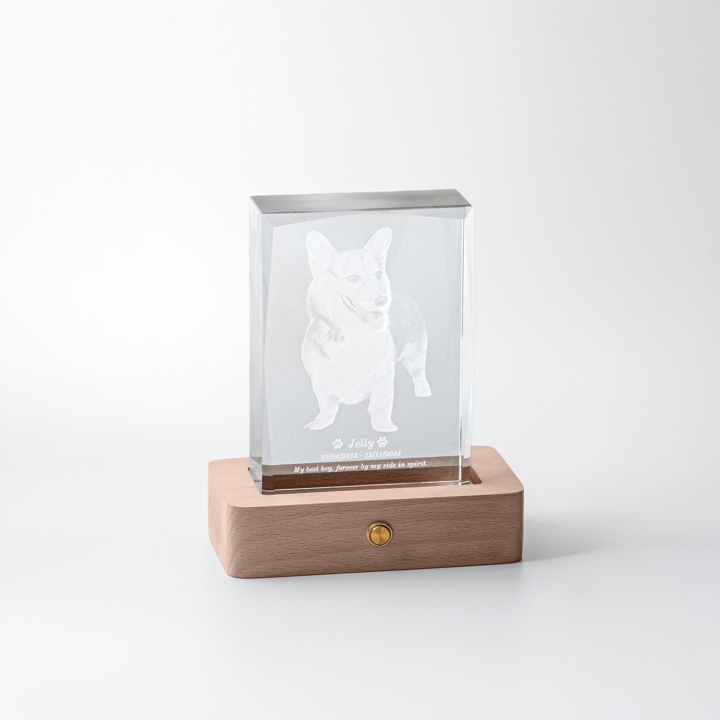 LED Crystal Memorial Light