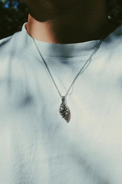 Hollow Cage Pendant Ash Keepsake