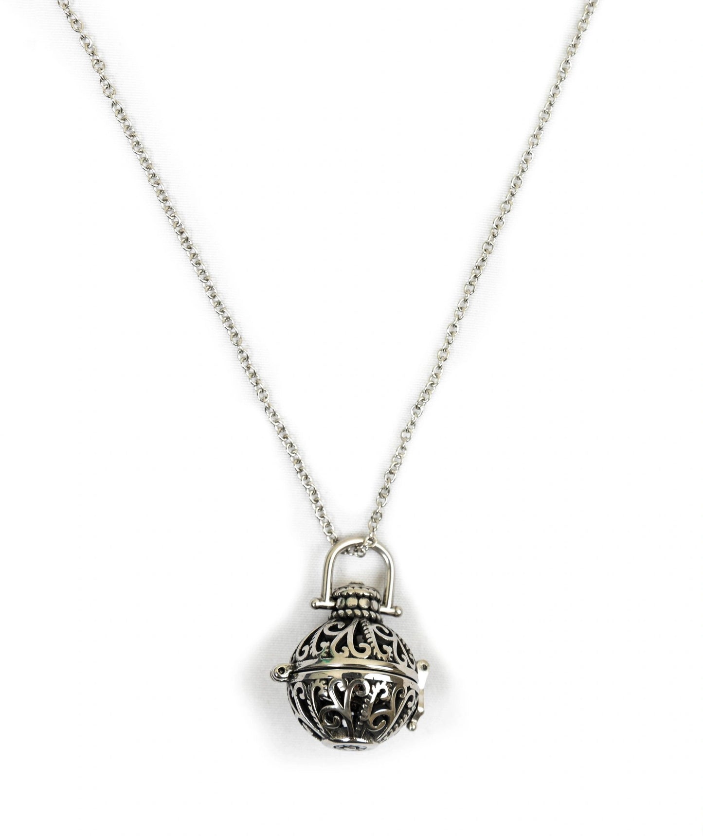 Hollow Round Cage Pendant Ash Keepsake