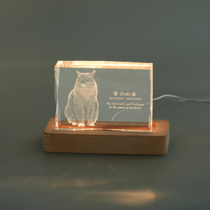 LED Crystal Memorial Light